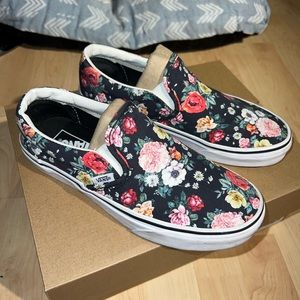 Vans Slip-On Floral Skate Shoes